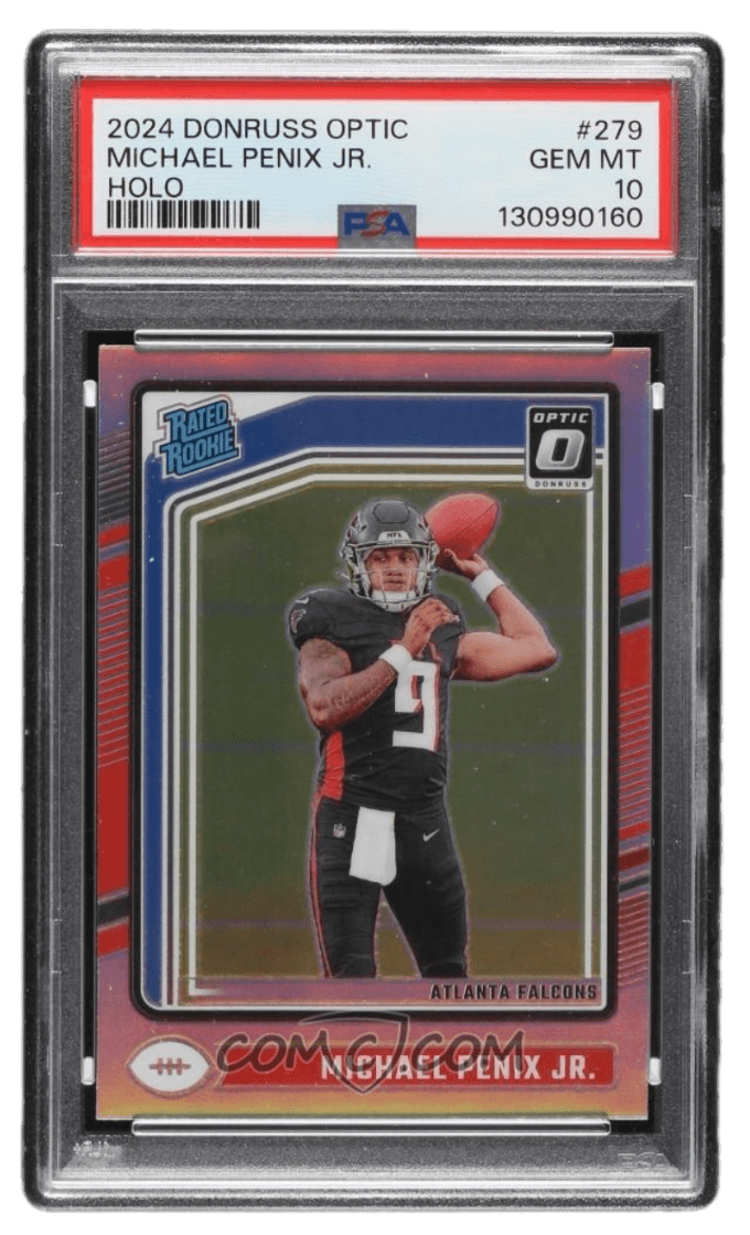 2024 Panini Donruss Optic - Holo Prizm #279 - Rated Rookie - Michael Penix Jr. PSA 10