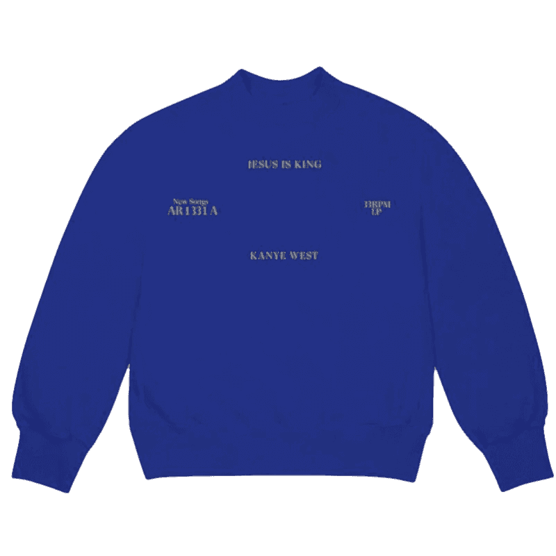 Kanye West Jesus Is King Vinyl I Long Sleeve - Blue