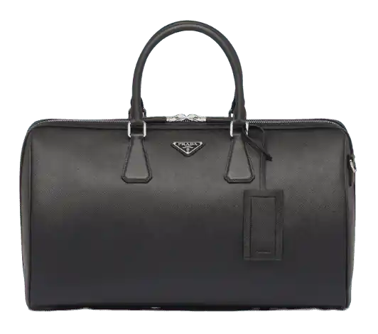 Prada Safiano Leather Travel Bag - Black