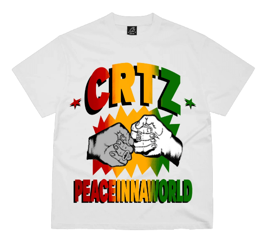 Corteiz PEACEINNAWORLD Tee - White