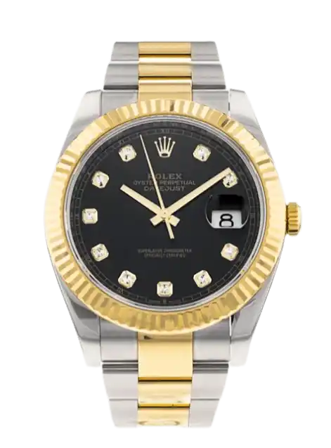 Rolex Datejust Black Diamond Dial - 41mm, Steel and Yellow Gold (2021)