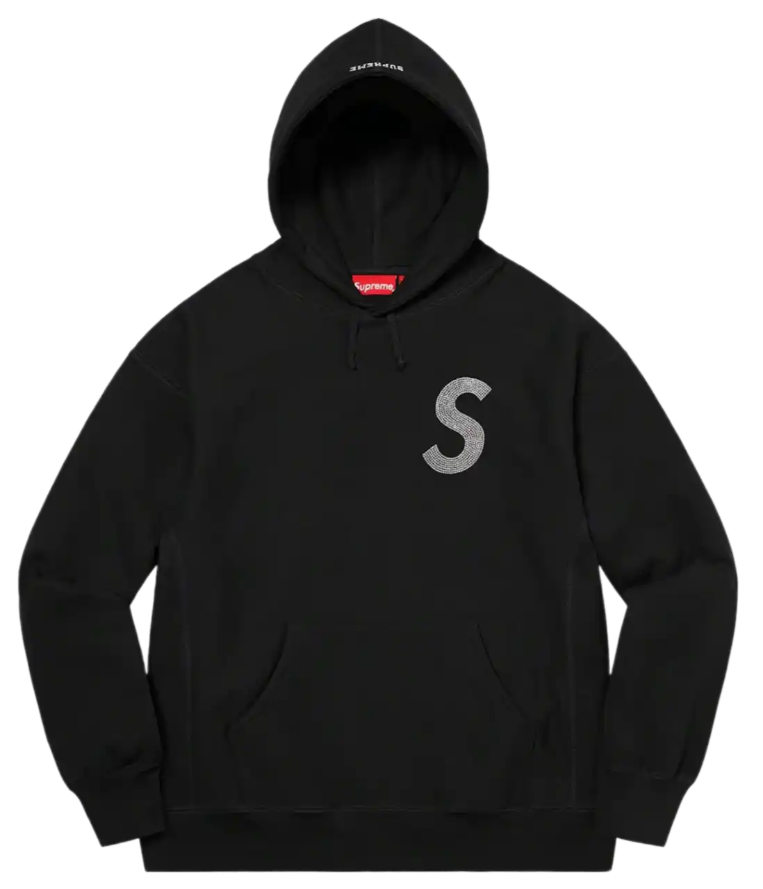 Supreme Swarovski S Logo Hooded Sweatshirt - Black