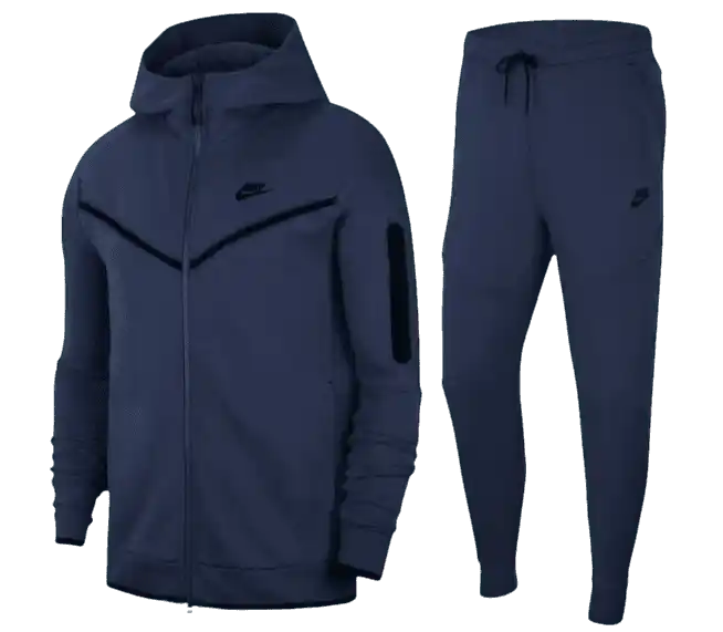 Nike Tech Fleece Hoodie and Joggers Set - Midnight Navy/Black