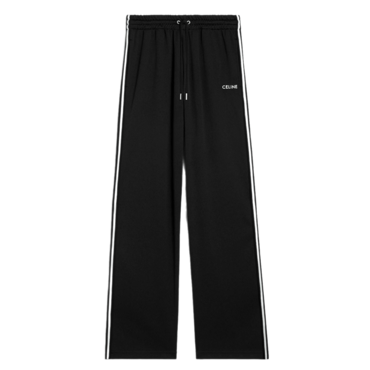 Celine Tracksuit Pants In Double Face Jersey - Black/White