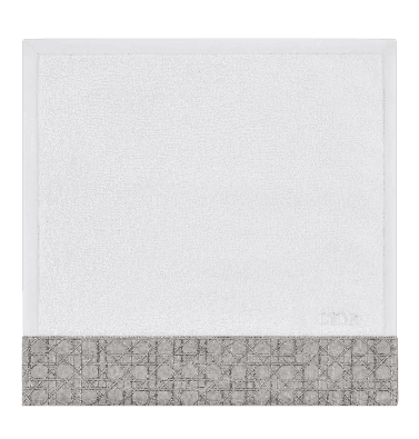 Dior Washcloth - Gray Woven Cannage Band