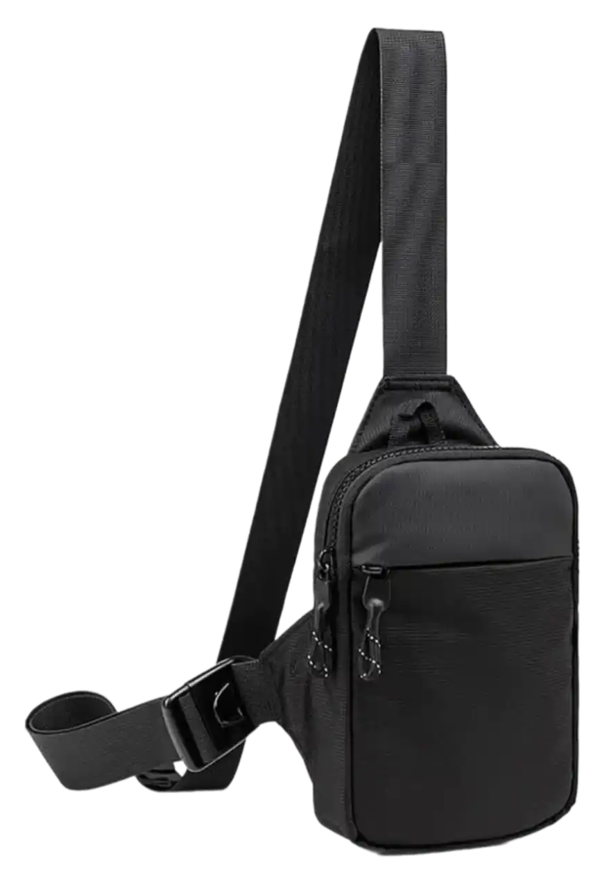 Small Sling Bag Cross Body Chest Bag - Black