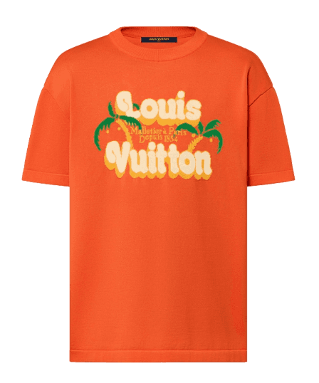 Louis Vuitton Short-Sleeved Cotton Crewneck - Orange