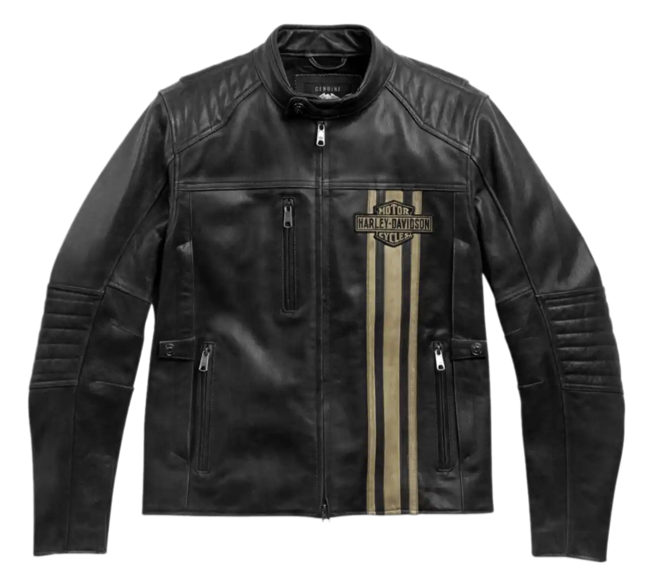 Harley-Davidson Triple Vent Passing Link II Leather Jacket - Black