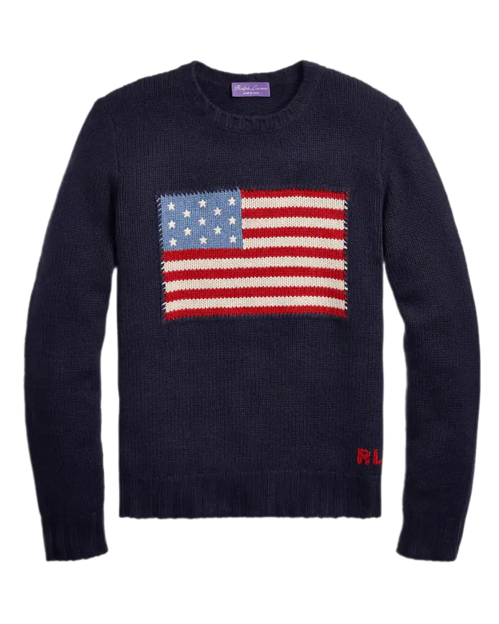 Ralph Lauren Flag Cashmere Crewneck Sweater - Navy