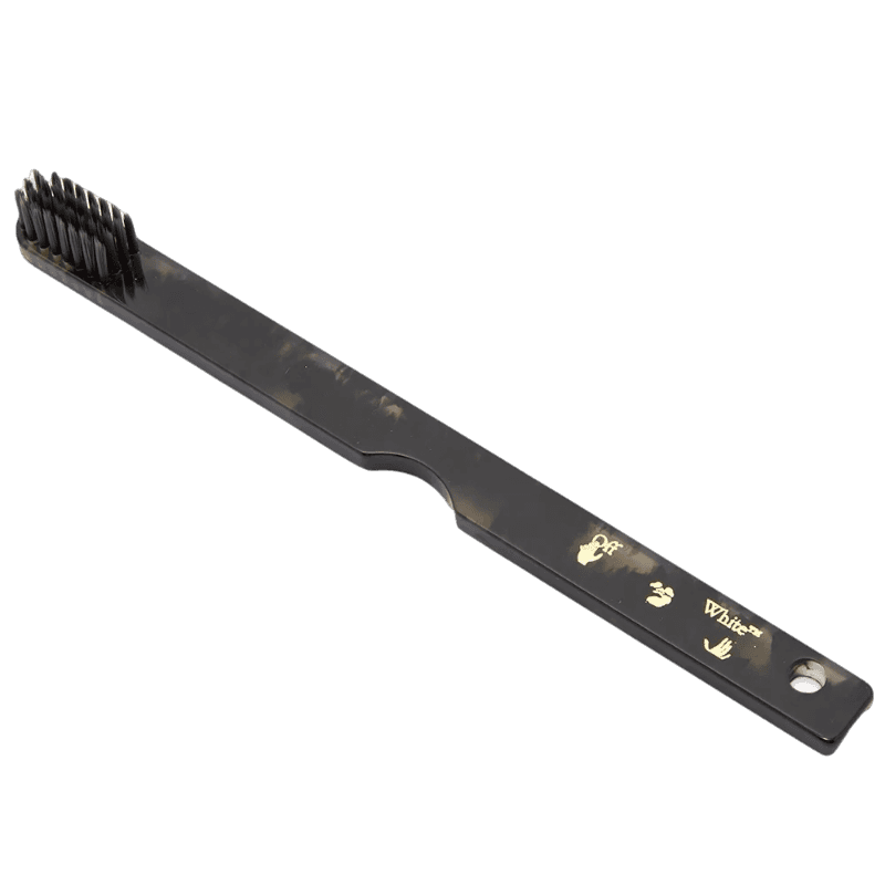 Off-White Dark Havana Gold Meteor Tooth Brush