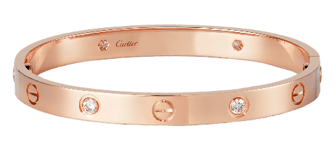 Love Bracelet, 4 Diamonds - Rose Gold