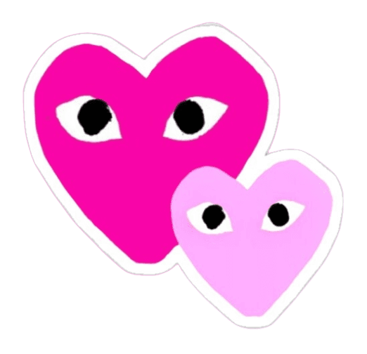 Comme Des Garcons Pink Logo Sticker