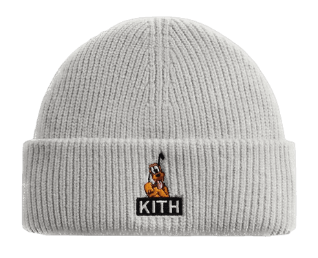 Kith x Disney Mickey and Friends Pluto Mia Beanie - Light Heather Grey