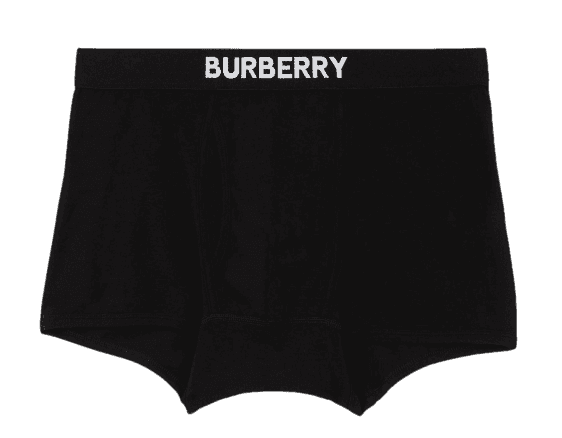 Burberry logo Detail Stretch Cotton Boxer Shorts - Black