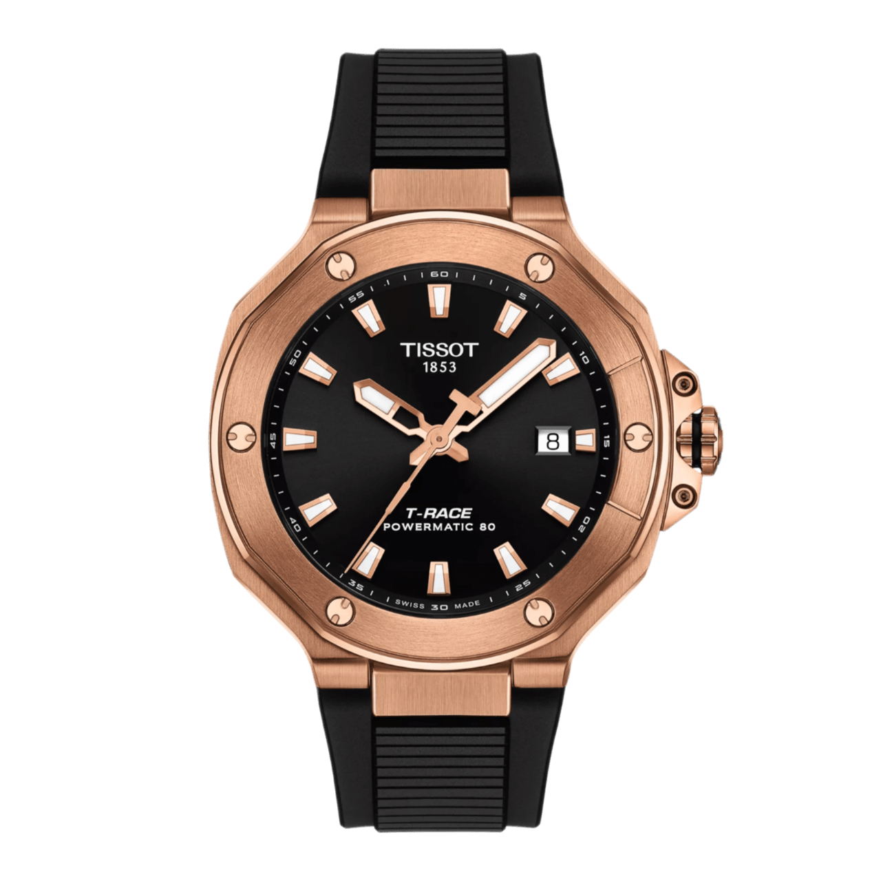 Tissot T-Race Powermatic 80 - 41mm, Steel and Rose Gold coating