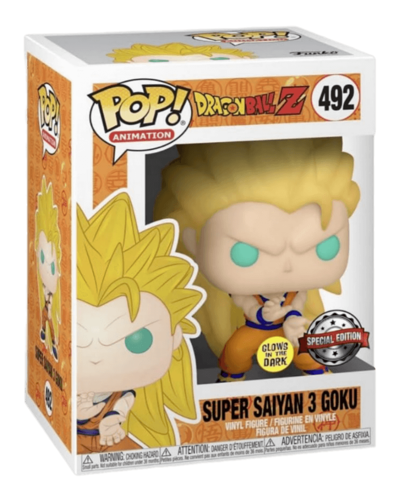 Funko Pop! Dragonball Z Super Saiyan 3 Goku Glow in The Dark 492