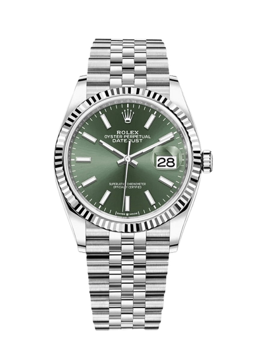 Rolex Datejust Mint Green Dial - 36mm, Steel and White Gold (2023)