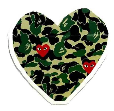 CDG x BAPE Logo Sticker