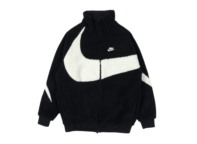 Nike Big Swoosh Reversible Boa Jacket (Asia Sizing) - Black White
