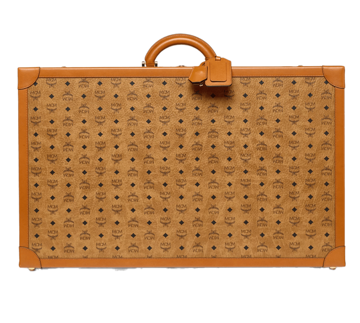 MCM Suitcase in Visetos - Cognac