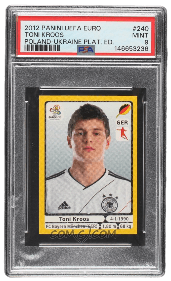 2012 Panini UEFA Euro Album Stickers - Yellow #240 - Toni Kroos PSA 9