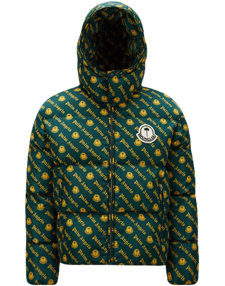 Moncler x Palm Angels Thompson Short Down Jacket - Yellow/Green