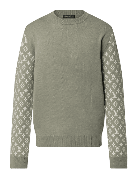 Louis Vuitton Long-Sleeved Cashmere Mix Signature Crewneck