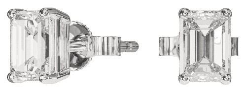 Leila Gold Diamond Baguette Earrings