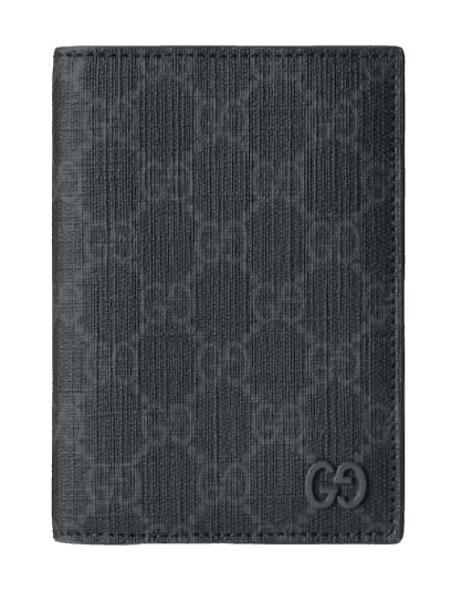 Gucci GG Passport Case With GG Detail - Black