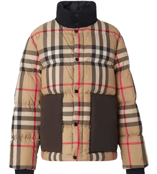 Burberry Vintage Check Puffer Jacket - Archive Beige