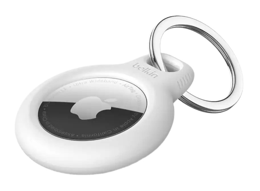 Belkin AirTag Case with Key Ring - White