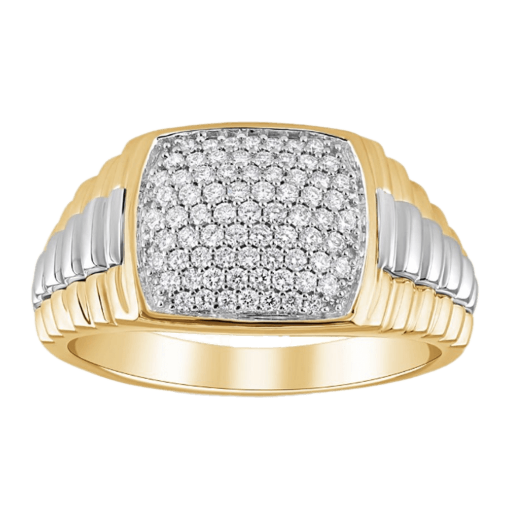 9ct Yellow Gold 0.50ct Presidential Link Diamond Ring