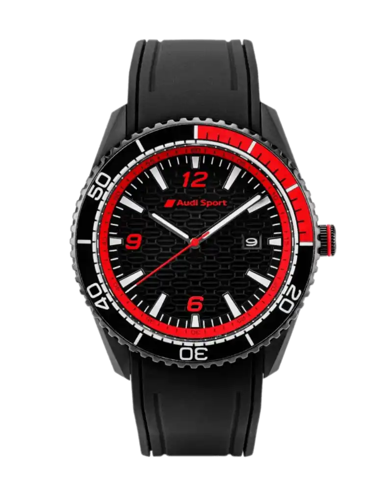 Audi Men's Sports Watch - Black/Red