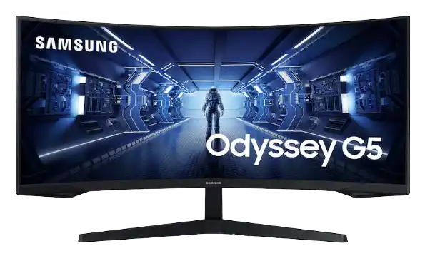 Samsung 34" Odyssey G55T WQHD 165Hz 1ms(MPRT) HDR Curved Gaming Monitor