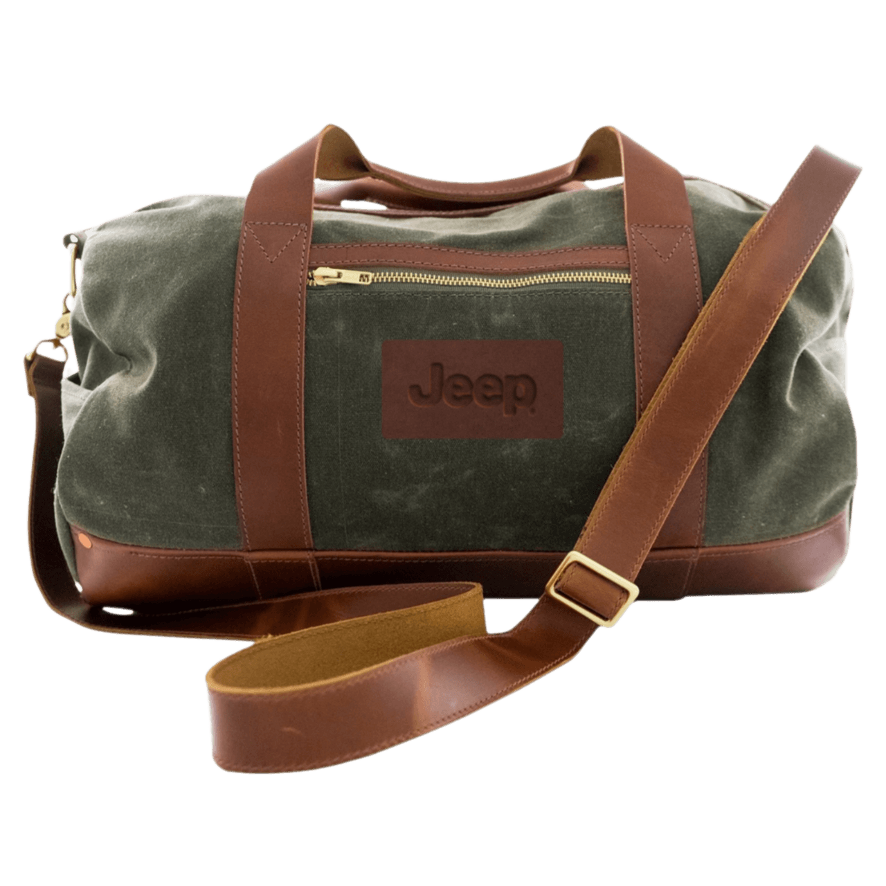 Jeep Tahoe Travel Duffle - Olive and Saddle Brown