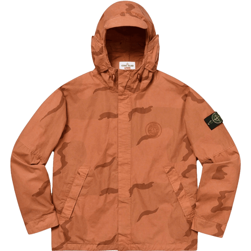 Supreme Stone Island Riot Mask Camo Jacket - Coral Camo