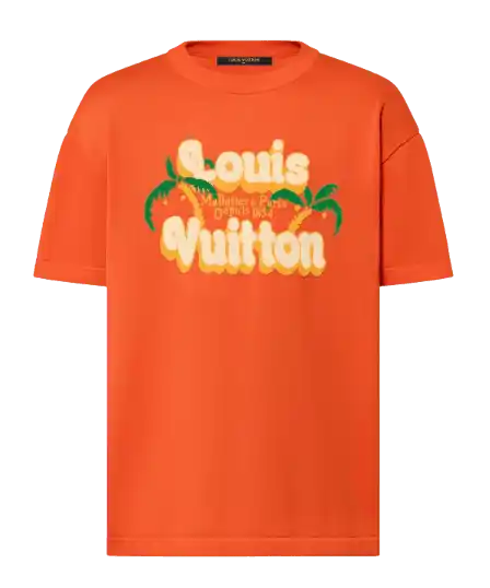 Louis Vuitton Short-Sleeved Cotton Crewneck - Orange