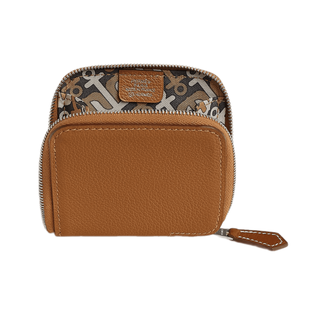 Hermès Silk'In Change Purse - Gold/Chaï/Craie