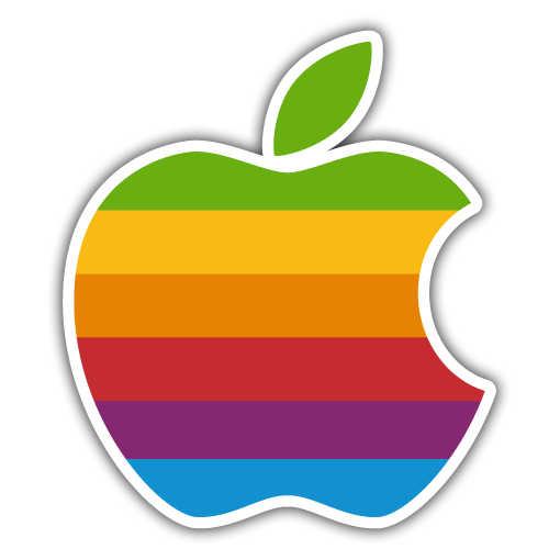 Apple Rainbow Logo Sticker