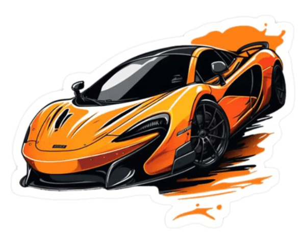 McLaren Cartoon Style Sticker