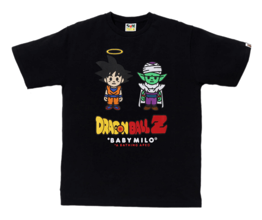 BAPE x Dragon Ball Z Son Goku & Piccolo Baby Milo Tee - Black