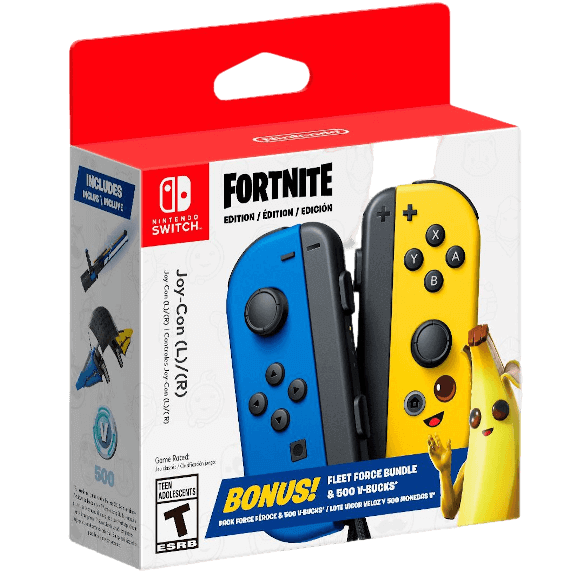 Nintendo Joy-Con (L-R) Fortnite Fleet Force Bundle - Blue/Yellow