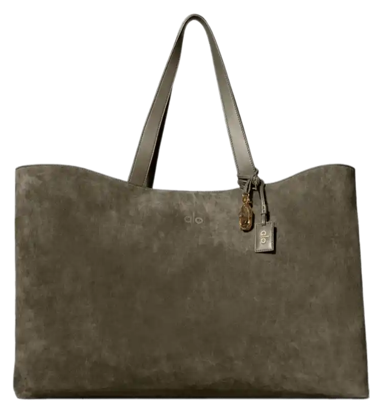 Alo Tranquility Tote - Olive Tree Suede