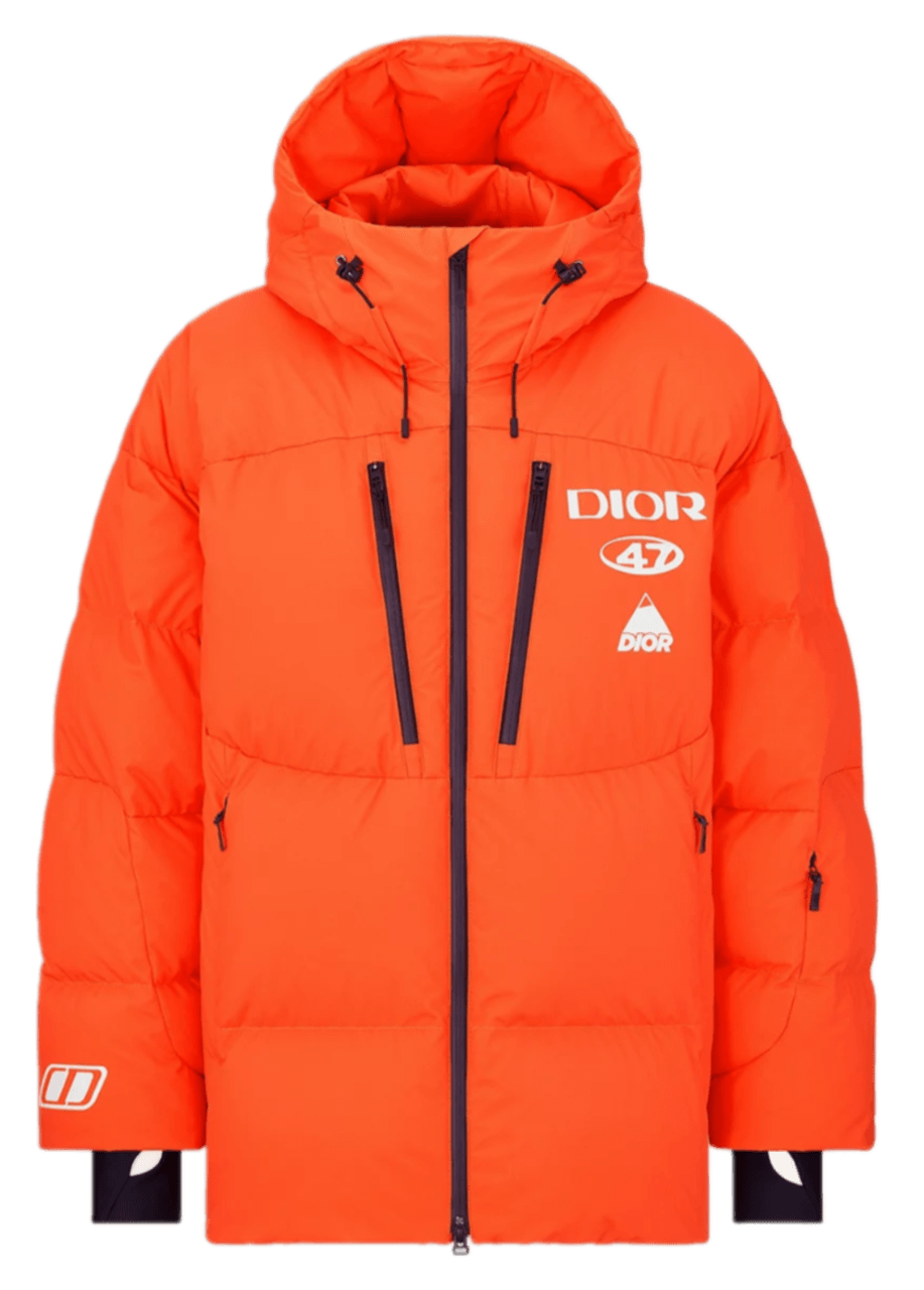 Dior and Descente Hooded Down Jacket - Orange Technical Fabric