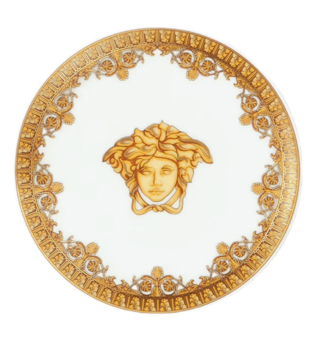 Versace Baroque Plate 3.9" - White and Gold