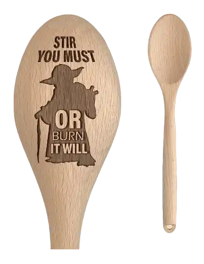 Star Wars Yoda Inspired Wooden Spoon