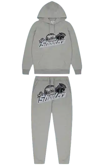 Trapstar Shooters Hoodie Tracksuit - Grey/Sky Blue