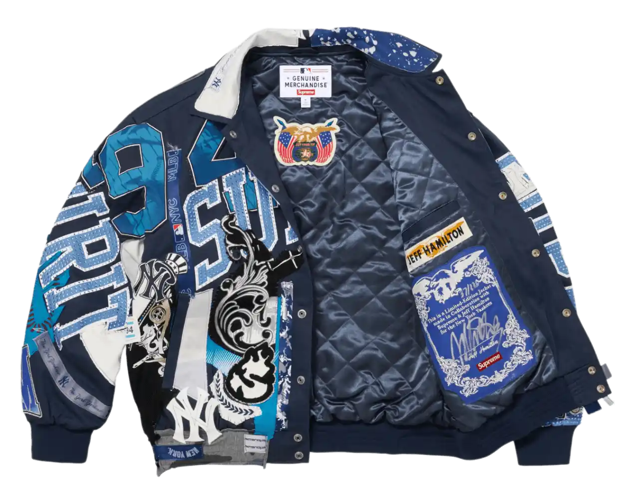 Supreme Jeff Hamilton New York Yankees Varsity Jacket - Multicolor