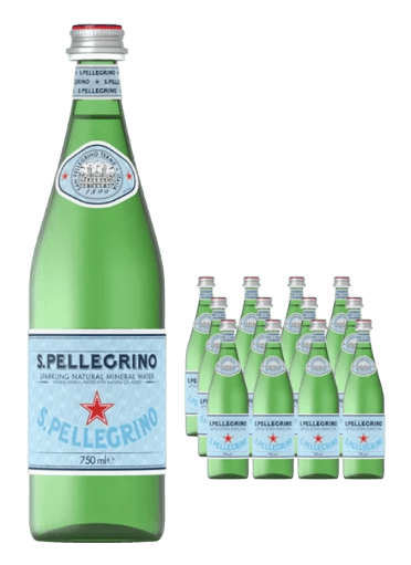 San Pellegrino Sparkling Mineral Water Glass Bottle (12x75cl)