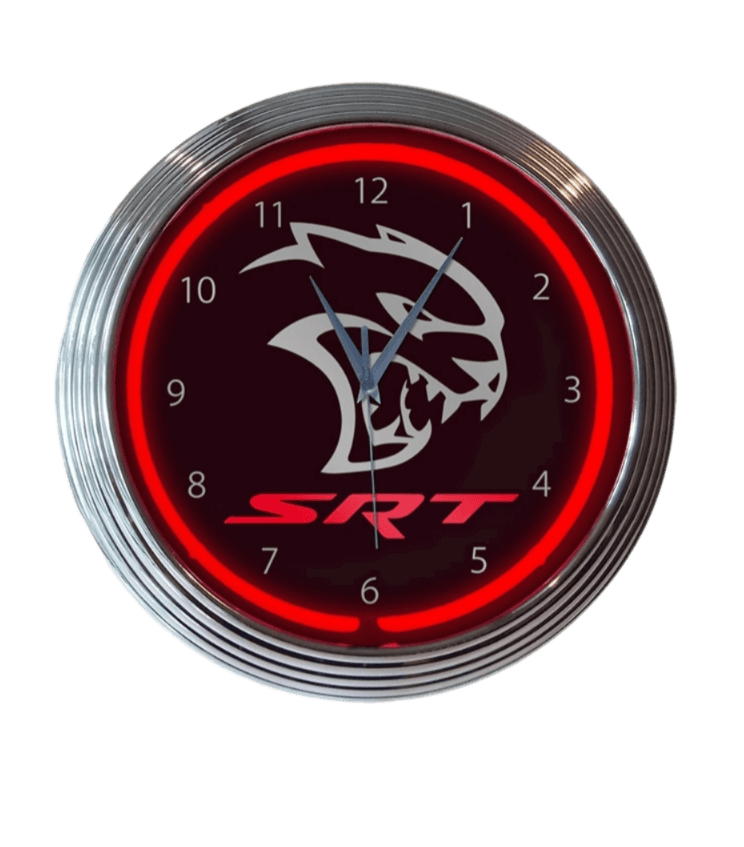 Dodge SRT Hellcat Neon Clock